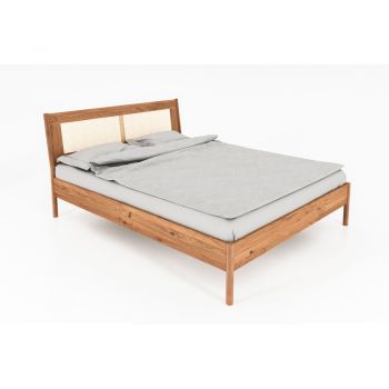 Pat din lemn de stejar 90x200 cm Pola – The Beds ieftin