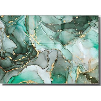 Tablou din sticlă 100x70 cm Turquoise – Wallity ieftin