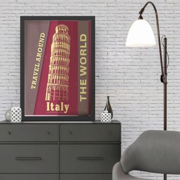 Tablou decorativ, Italy 2 (35 x 45), MDF , Polistiren, Multicolor