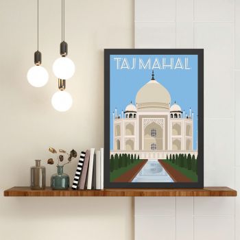 Tablou decorativ, Taj Mahal (35 x 45), MDF , Polistiren, Multicolor