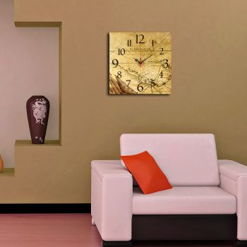 Ceas de perete, Msk-03, MDF, Dimensiune: 40 x 40 cm, Multicolor ieftin