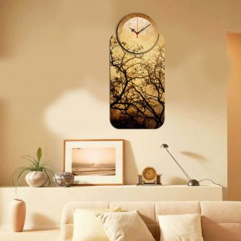 Set ceas si tablou decorativ, YMS-25, MDF , Dimensiune: 68 x 32 cm, Multicolor ieftin
