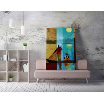 Tablou decorativ, WY217 (70 x 100), 50% bumbac / 50% poliester, Canvas imprimat, Multicolor