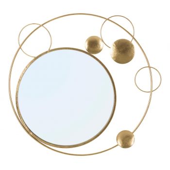 Oglinda decorativa Planet, Mauro Ferretti, 90x83 cm, fier, auriu