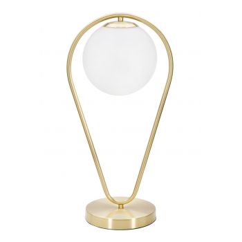 Lampa de masa, Glamy Drop, Mauro Ferretti, 1 x E14, 40W, auriu ieftina