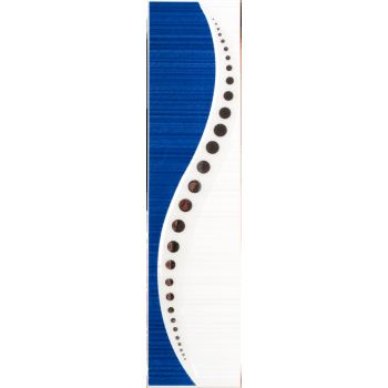 Brau faianta albastru, Kai Ceramics Marina, lucios, 6 x 25 cm