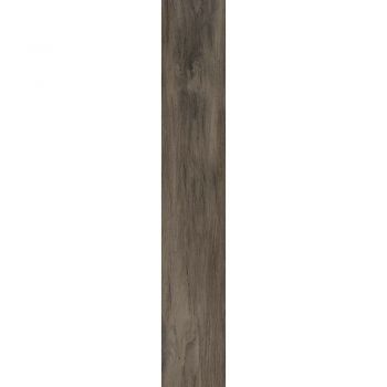 Gresie portelanata Kai Ceramics Matera gri inchis, dreptunghiulara, aspect de lemn, 15 x 90 cm