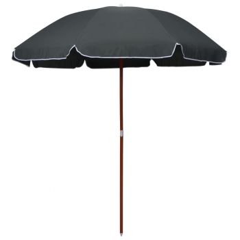 Umbrelă de soare cu stâlp din oțel antracit 240 cm