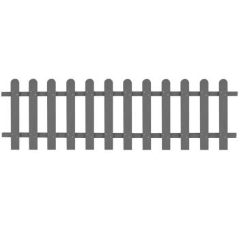 Gard din șipci gri 200 x 60 cm WPC