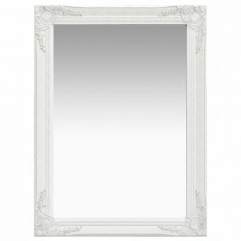 Oglindă de perete in stil baroc alb 60 x 80 cm ieftina