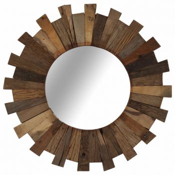 Oglindă de perete 50 cm lemn masiv reciclat
