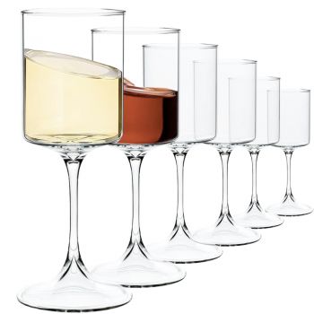 Set 6 pahare vin Quasar & Co.®, sticla, 350 ml, 7,5 x 21,5 cm, transparent