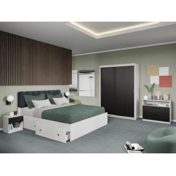 Set dormitor Odin Alb/Ferrara C01 ieftin
