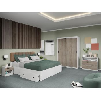 Set dormitor Odin Alb/San Remo C12 ieftin