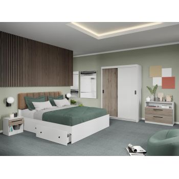Set dormitor Odin Alb/San Remo C13 ieftin