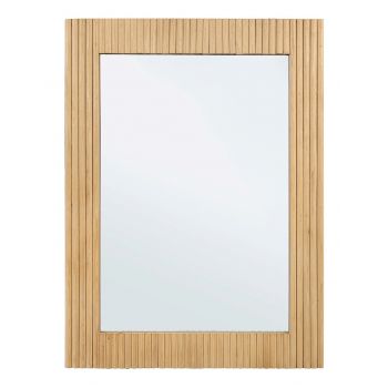 Oglinda decorativa Charley, Bizzotto, 60 x 80 cm, lemn de paulownia/MDF, natural ieftina