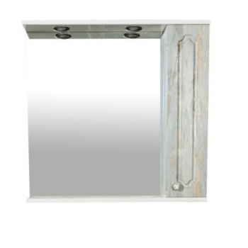 Oglinda cu dulap Sanitop Rustik Antik, MDF/PAL, alb patinat, 700 x 720 x 185 mm ieftina