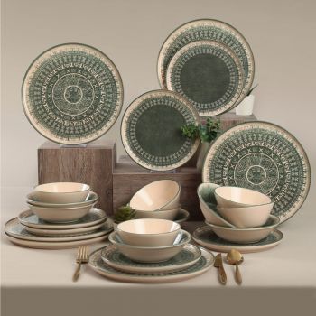 Set de cină din ceramică, Verde