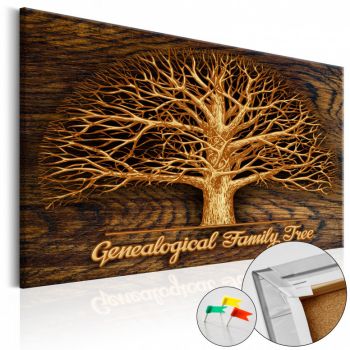 Tablou din plută - Family Tree [Corkboard] 90x60 cm