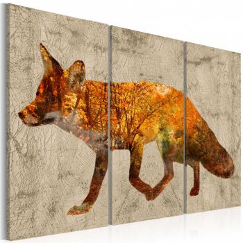 Tablou - Fox in the Wood 60x40 cm