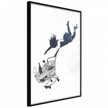Poster - Banksy: Shop Until You Drop, cu Ramă neagră, 20x30 cm la reducere