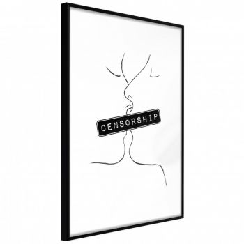 Poster - Forbidden Kiss, cu Ramă neagră, 20x30 cm la reducere