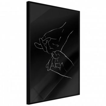 Poster - Joined Hands (Black), cu Ramă neagră, 20x30 cm la reducere
