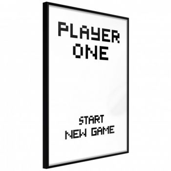 Poster - Player One, cu Ramă neagră, 20x30 cm la reducere