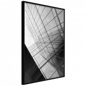 Poster - Steel and Glass (Grey), cu Ramă neagră, 20x30 cm la reducere