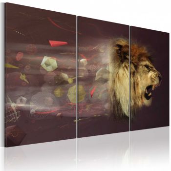 Tablou - lion (abstract) 120x80 cm ieftin
