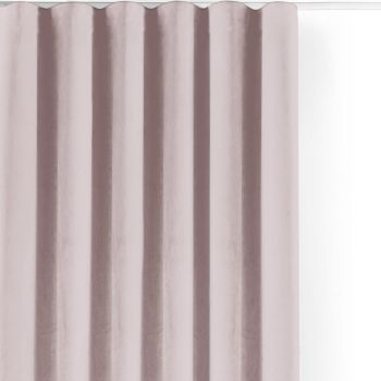 Draperie roz-deschis dimout (semi-opacă) din catifea 400x225 cm Velto – Filumi