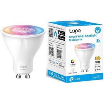 Bec LED RGB Inteligent Tapo L630 Smart Wi-Fi Spotlight GU10 3.7W 350Lumeni Alb/Multicolor